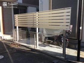 自転車の目隠しフェンス[施工後]