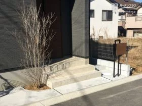 木目カラーが優しく彩る玄関まわり[施工後]