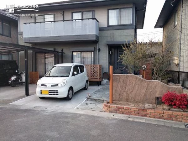 No.7911 既存の門袖も生まれ変わった駐車スペース拡張工事[施工後]