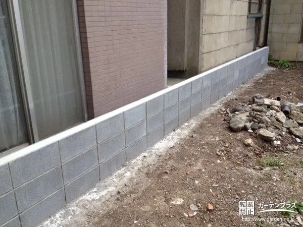 No.0809 境界ブロック積み上げ工事[施工後]
