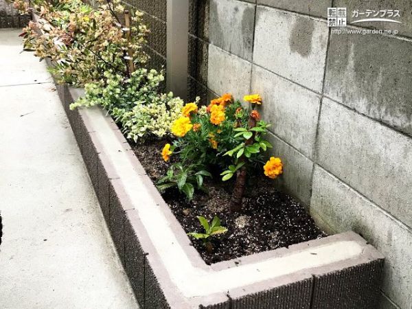 外構施工例一覧 花壇 菜園 芝生 化粧ブロック 50万円まで 外構工事のガーデンプラス スマホ版