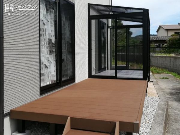 外構施工例一覧 テラス囲い 50万円 100万円 外構工事のガーデンプラス