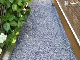 砂利敷きの犬走り[施工後]