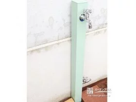 水色の立水栓設置工事[施工後]