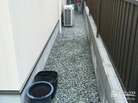 砂利敷きの犬走り[施工後]