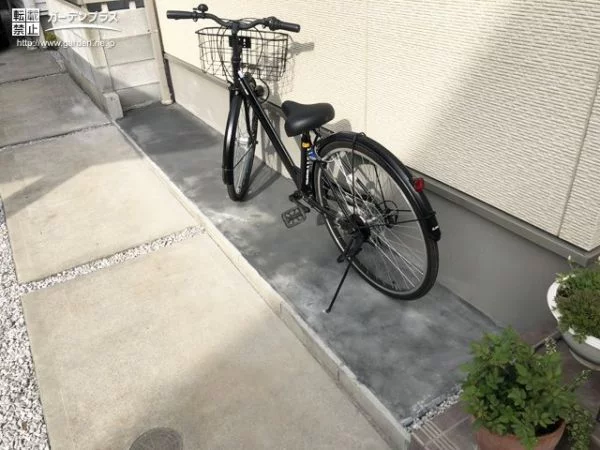 自転車が倒れにくい安定した駐輪スペース設置工事