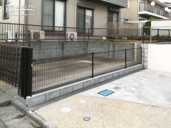 安全性に不安の残るブロック塀からフェンスへのリフォーム工事 No 9425 その他外構工事の施工例 外構工事のガーデンプラス