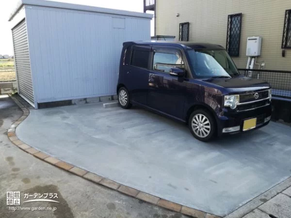 No.9472 雨の日の車の乗り降りが快適になる駐車スペース土間コンクリート打設工事[施工後]