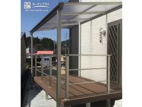 マルチに活躍するウッドデッキとテラス屋根[施工後]