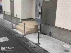 敷地への侵入を防ぐ車止め