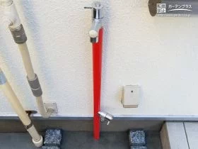 お庭を明るく引き立てる立水栓[施工後]