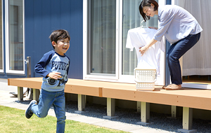 子供が走り回れるお庭