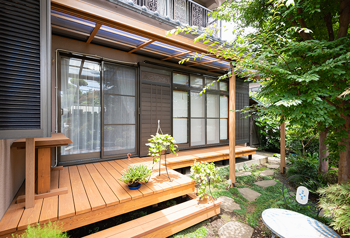 ウッドデッキ | デッキ・テラス | 外構工事のガーデンプラス