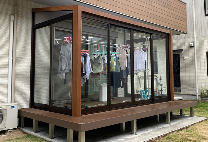 テラス囲い | デッキ・テラス | 外構工事のガーデンプラス