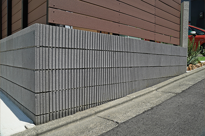 グレー系の化粧ブロック