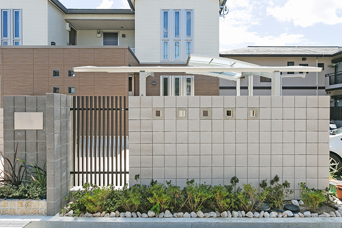 外構も守るコンクリートブロック塀