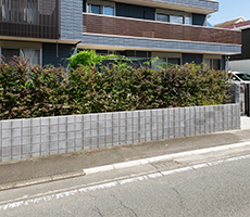 コンクリートブロック塀の工事例