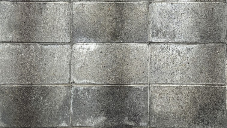 コンクリートブロックの白華現象