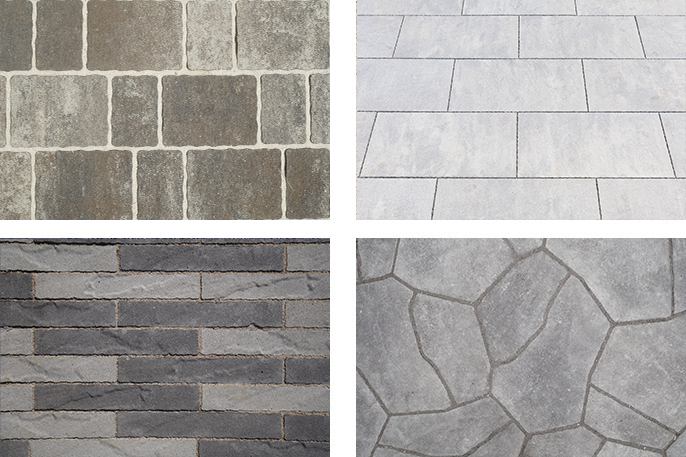 色味や形の種類が豊富なインターロッキング