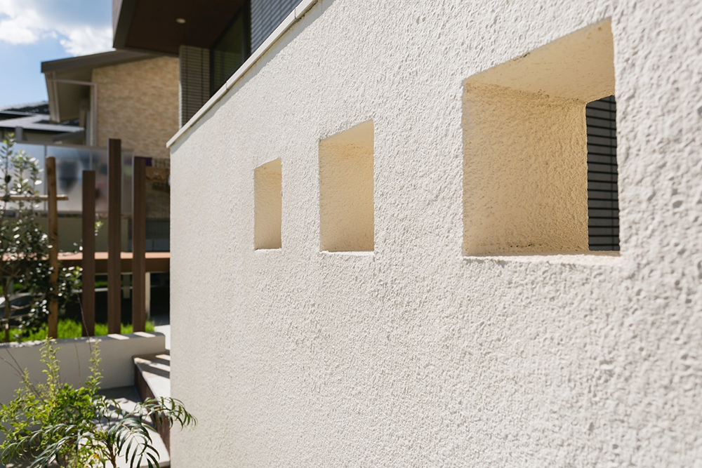 デザイン性が高く、耐久性を高める塗り壁