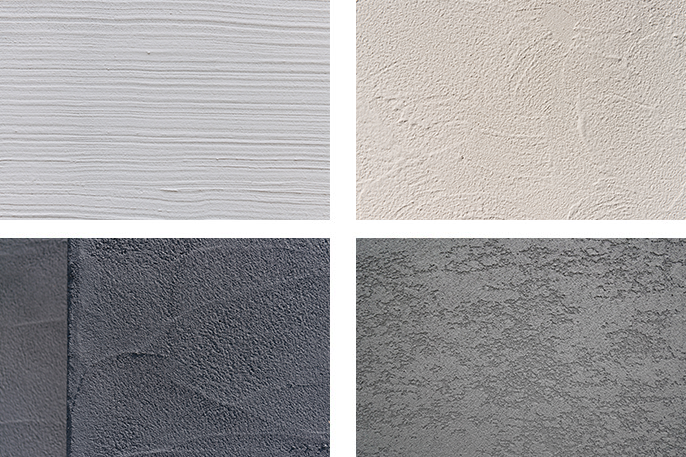 様々な色と仕上げ塗りが魅力の塗り壁