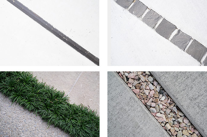 土間コンクリートに使われる目地デザイン例