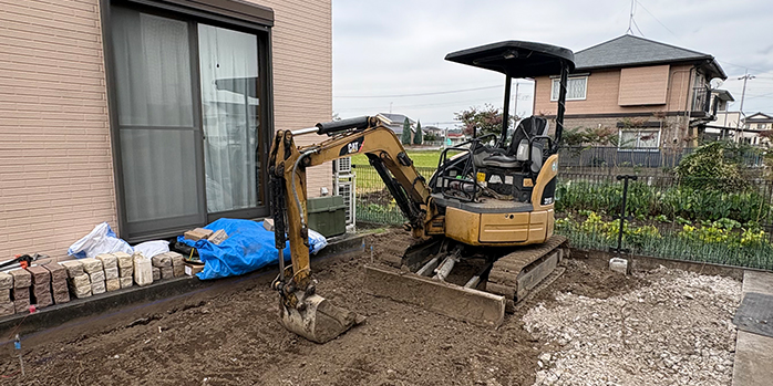 新築外構の事前準備工事