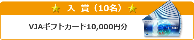 VJAギフト券 1万円分（10名）
