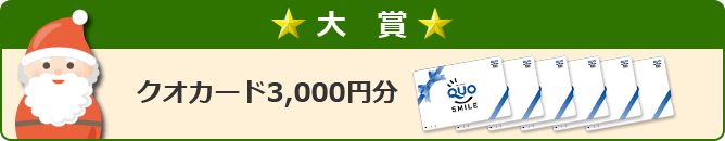 大賞 クオカード3,000円分